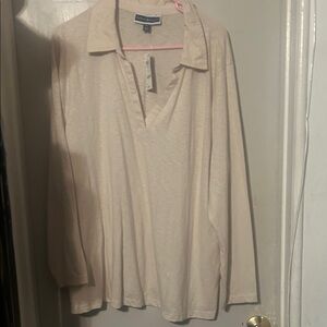 Women Cream Long Sleeve Top